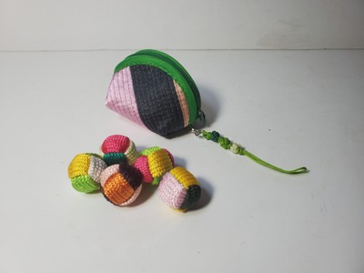 Gonggi Korean Traditional Tossing Game 5 Fabric Stone/ Carrying Case - US Seller