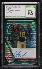 2021 Prizm Draft Picks Green Pulsar 2/25 Carlos Basham Jr CSG 9.5 Auto 06ob