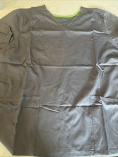 Landau V-neck Scrub Shirt Women  s Top Gray Size 3XL NWT NEW Care Flex No Wrinkle