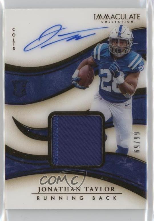 2020 Panini Immaculate /99 Jonathan Taylor #110 RPA Rookie Patch Auto RC 06od