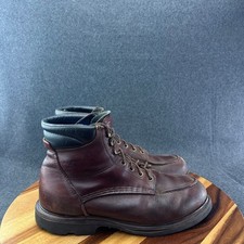 Red Wing 202 Supersole Work Boot Men Sz 10 Moc Toe Brown Leather Made in USA