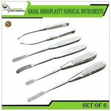 Set Of 6 Pcs Nasal Rasp , Plastic Surgery Nasal Rhinoplasty Surgical Instruments