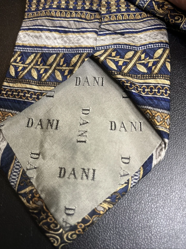 Corbata de cuello vintage Dani Moda Maschile hecha a mano 100 % seda para hombre hecha en Corea Foto 4 de 4