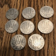 Coins (8) - Austria 10 Groschen Aluminum, 1953-1973