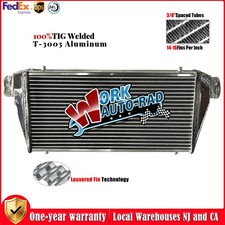 31x12x3 Turbo Intercooler Front Mount Universal Aluminum 3 In Inlet Outlet 31x12x3 Turbo Intercooler Front Mount Universal Aluminum 3 In Inlet Outlet