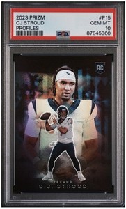 2023 PANINI PRIZM CJ STROUD RC #P15 PROFILES SP ROOKIE CASE HIT PSA 10 TEXANS