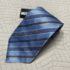 Necktie *34 ties Silk MOSCHINO Diagonal Woven LOVE