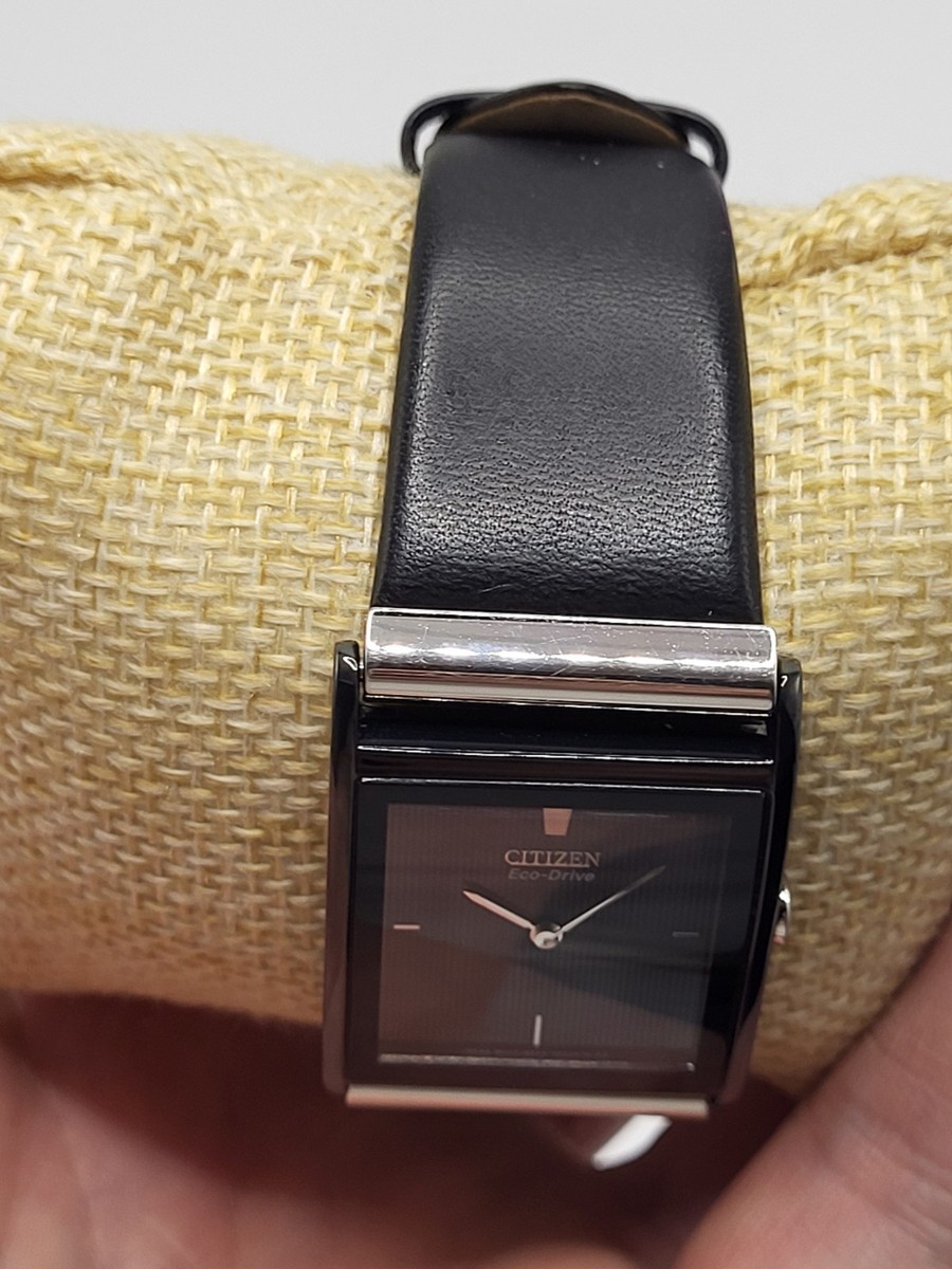NEAR MINT ] Citizen Eco Drive Watch men's B023-S036577 Black