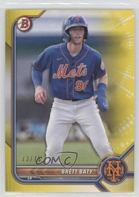 2022 Bowman Prospects Yellow Border 73/75 Brett Baty #BP-5 1u6
