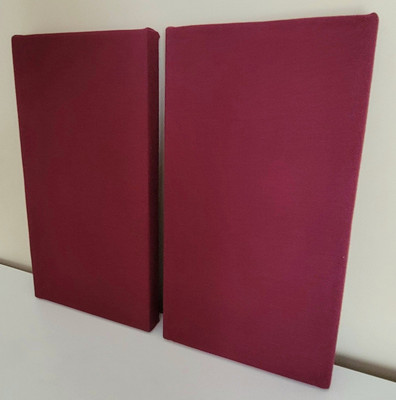 6 Sound Absorbing Acoustic Wall Panels in Burgundy - SET of 6
