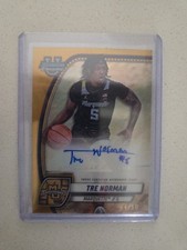 Tre Norman 2024-25 Bowman U Chrome Prospect Autograph Gold Refractor #44/50