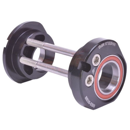 Wheels Mfg BB30/ PF30 EBB Conversion Kit - 24mm Angular Contact Bearings, Black