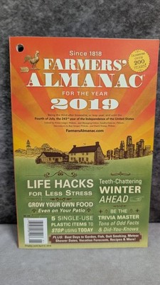 Farmers' Almanac 2019 Illustrated Annual Weather Gardening Food Nature
