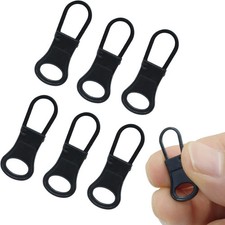 6pcs Metal Zipper Pulls Replacement Tabs Detachable Extenders for Jackets Bags