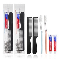 100 Pack Disposable Toothbrushes with Toothpaste and Comb for Homeless Indivi...
