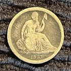 1837 Seated Liberty Dime 10C No Stars No Drapery Silver 0.9 Philadelphia