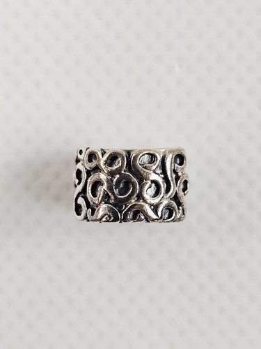 Pandora ALE 925 Sterling Silver Swirl " S " Clip Charm 790338 Authentic