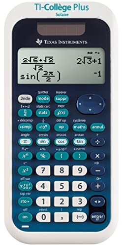 Calculatrice scientifique collège plus écran 5 lignes pour examen de géométrie