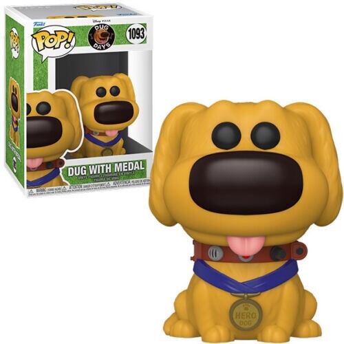 Funko Pop Disney Pixar DUG DAYS 1093 Dug With Medal Vinyl Figure