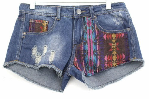 Vintage Havana Jean Shorts L Blue 