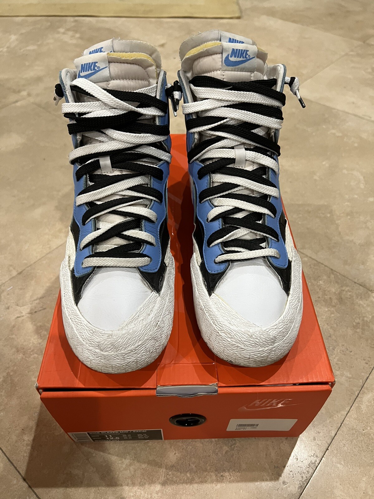 SACAI X NIKE Taglia 11 Nike Blazer Mid x Sacai nero blu 2019