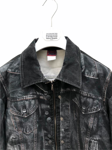 Jean Paul Gaultier Jeans Vintage Grey Black Trompe l’œil jacket Size L