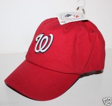 MLB Fan Favorite NWT Kids Youth 7 Washington Nationals Red Cotton Baseball Cap