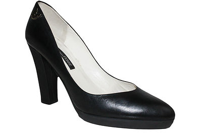 Gianfranco Ferre  Women's Leather Pump Heels Shoes Black Size 40 US 10