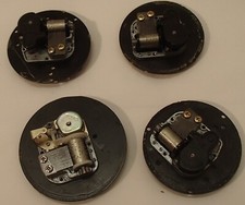 Lot of 4 Music Box Instruments  Loose Wind-Up Movements Mechanisms