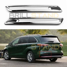 For Toyota Sienna 2022-2024 Chrome Rear Bumper Fog Light Cover Trim Accessories