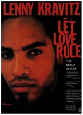 Classic 1987 Lenny Kravitz "Let Love Rule" Debut Album Promo Print Advertisement