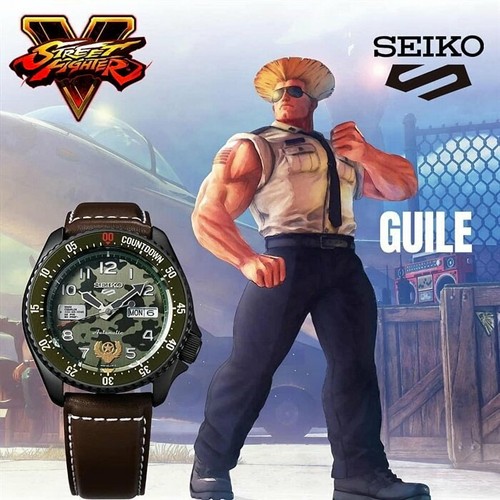 SEIKO 5 Sports Street Fighter V GUILE Green Dial Limited Edition Watch  SRPF21K1 4954628238214 | eBay