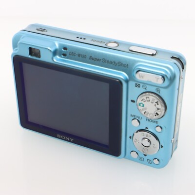 Top Mint] Rare color Sony Cyber-shot DSC-W120 Blue 7.2MP Digital