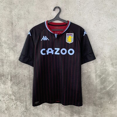 ASTON VILLA 2020 2021 AUTHENTIC AWAY FOOTBALL SHIRT KAPPA KOMBAT JERSEY SIZE L