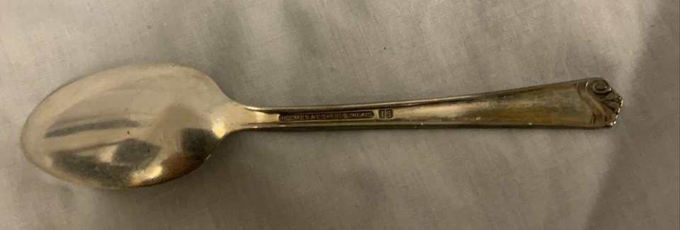 Cucharadita vintage 1954 Holmes & Edwards IS con incrustaciones de placa de plata Bright Future Foto 4 de 4