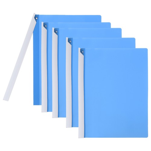 5 Pcs Report Covers with Swing Clip, Plastic Presentation Folders, Blue
