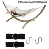59 Swing Outdoor Cotton Rope Hammock + Hanging Tree Strap Swing Lounge on sale 59 Swing Outdoor Cotton Rope Hammock + Hanging Tree Strap Swing Lounge on sale