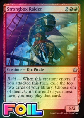 x1 Strongbox Raider FDN Foundations MTG 96 FOIL UNCOMMON M/NM 1x
