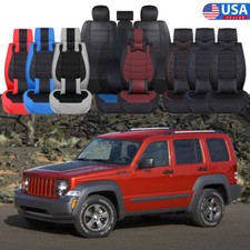 For Jeep Liberty Car Seat Cover Full Set 5-seat Front Rear Pu Leather Cushion For Jeep Liberty Car Seat Cover Full Set 5-seat Front Rear Pu Leather Cushion