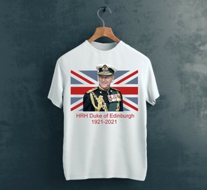 Prince Philip Duke of Edinburgh Mens Adults White T Shirt
