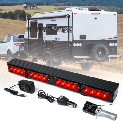 Xprite 21.5'' Wireless LED Light Bar Traffic Advisor for 12V Tow Truck Pickup Red