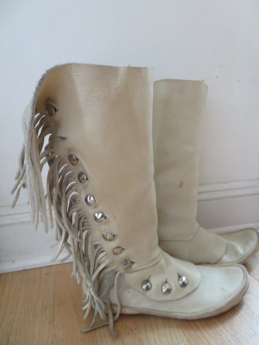 Handmade leather cheap moccasin boots