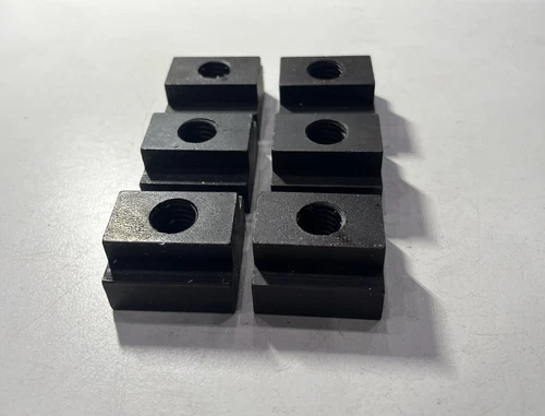 T-Slot Nuts Fastener Nuts Hardware Steel 3/8" Thread Size Black Oxide Set of 6