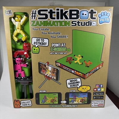 New Zanimation Studio #STIKBOT PETS Posable Figures & Dog Creative Animation Toy