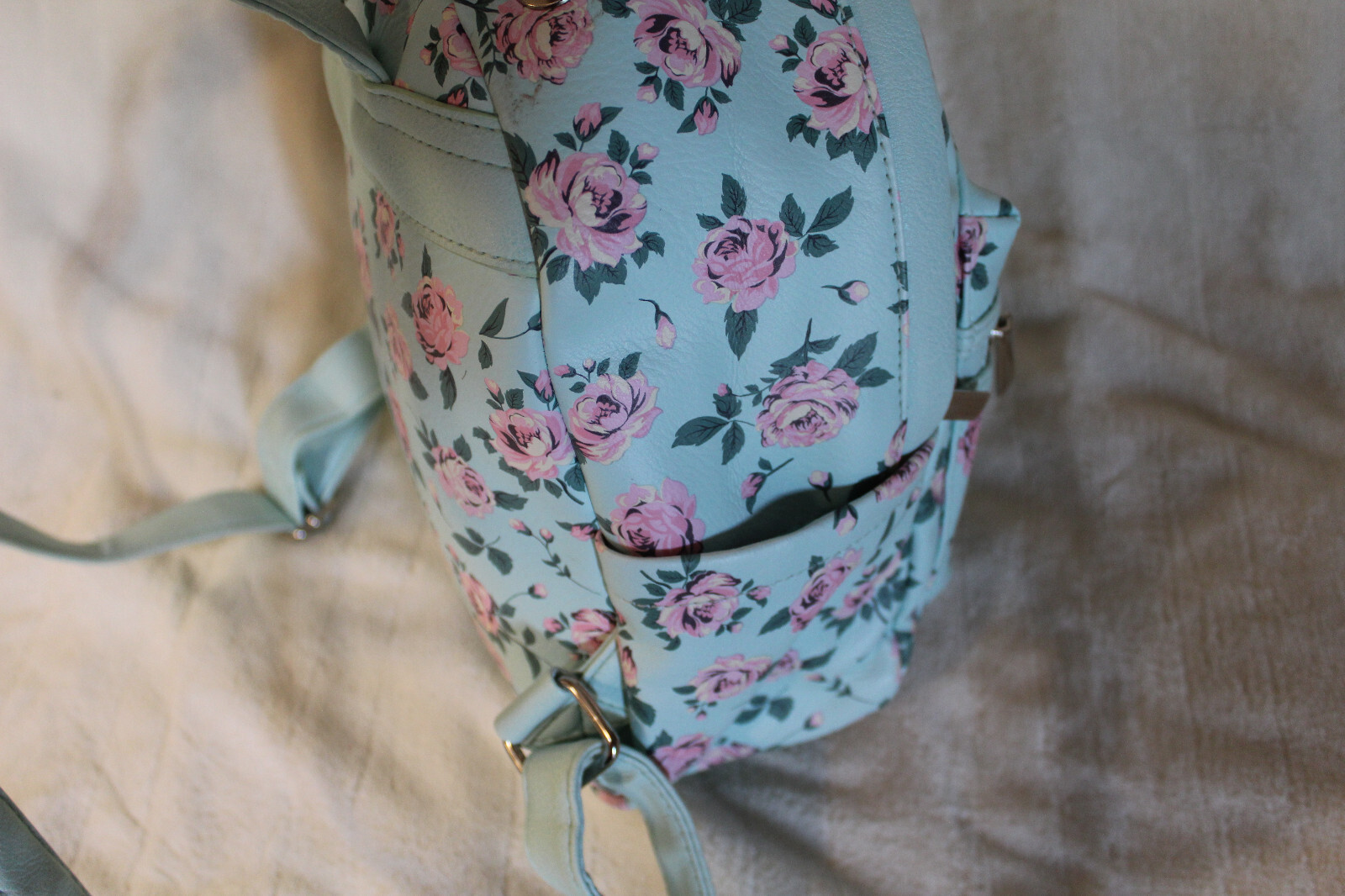 Mini Backpack Small Mint Floral - image 4