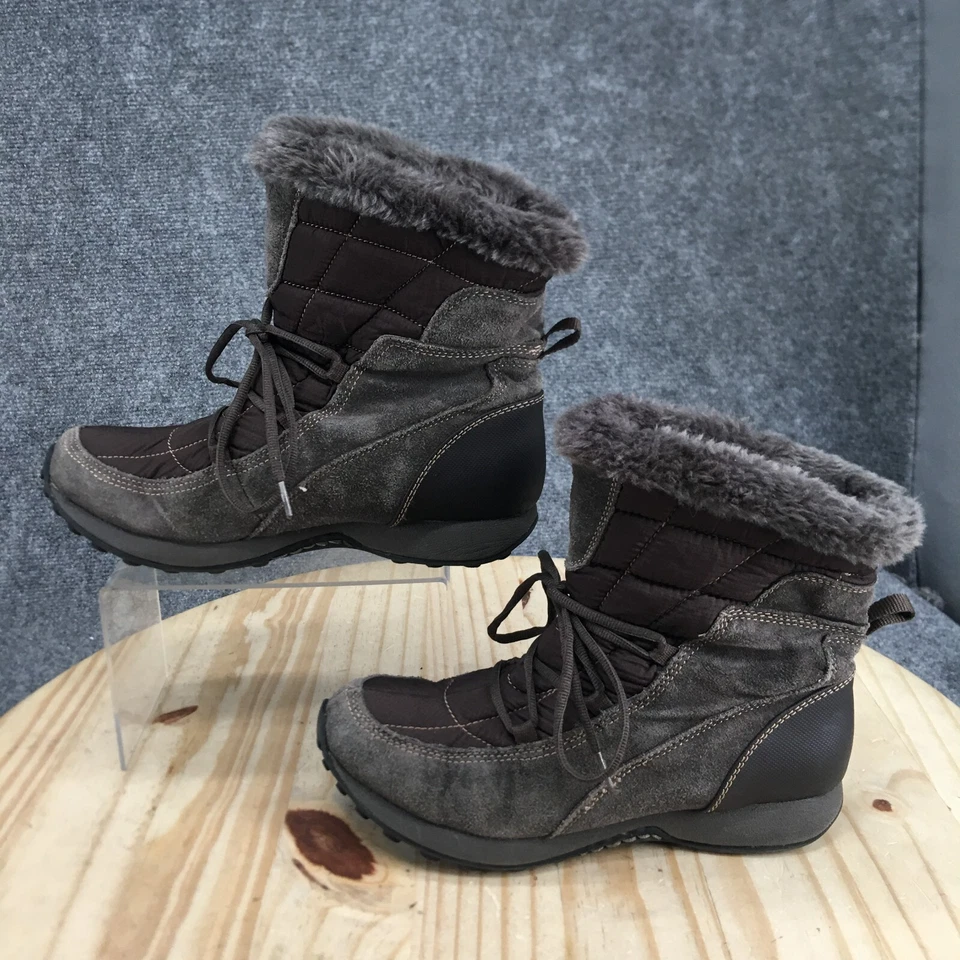 Botas Baretraps Mujer 9 M Latori Acolchadas Con Cordones Invierno Botas de Nieve Marrón Gamuza Foto 2 de 4