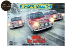 Scalextric 1965 Monte Carlo Rally Mini - 3 Car Boxed Set 1/32 Slot Cars C4488A