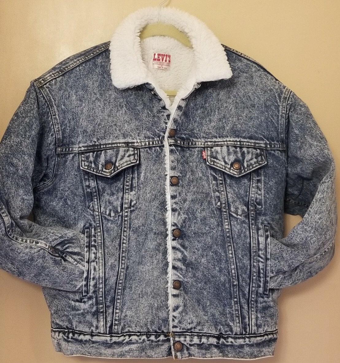 LEVI'S San Francisco Sherpa Lined VTG Denim Jacket Size LEVI'S San Francisco Sherpa Lined VTG Denim Jacket Size