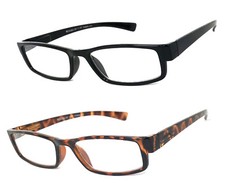 Retro Rectangular Frame Men Women Full Lens Magnified Clear Lens Reading Glasses