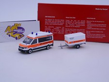 Herpa 096096 # MAN TGE Bus HD mit Anhänger BRK Wasserwacht Amberg Sulzbach 1:87